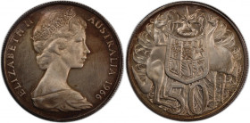Australia 50 Cents 1966 
 Australia 50 Cents 1966 Silver KM#67 Elithabeth II 
Grade: PROOF