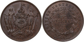 British North Borneo 1 Cent 1887 H 
 British North Borneo 1 Cent 1887 H Bronze KM#2&nbsp; 
Grade: AU
