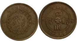 China Szechuan 10 Cash 1913 (Year 2) 
 China Szechuan 10 Cash 1913 (Year 2) Brass KM#447a 7.1 Gm Lustors 
Grade: AU