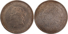 Hong Kong 1 Dollar 1866 
 Hong Kong 1 Dollar 1866 Hong Kong British Colony Victoria 1 Dollar 1866 Silver KM#10 
Grade: XF