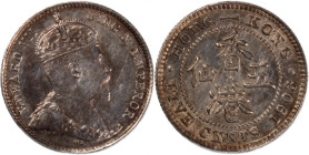 Hong Kong 5 Cents 1903 
 Hong Kong 5 Cents 1903 Hong Kong 5 Cents 1903 London Mint Edward VII Silver KM#12

Grade: AU