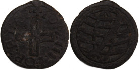 India Tin Dinheiro 1521-1557 
 India Tin Dinheiro 1521-1557 India Portuguse India Tin Dinheiro 1521-1557 Joao III Malacca 4.48 Gm

Grade: XF+