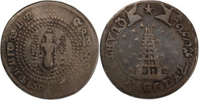 India British Madras Presidency 1/4 Pagoda ND (1807) 
 India British Madras Presidency 1/4 Pagoda ND (1807) Silver KM#343 Madras Mint

Grade: VF