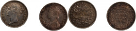 India British 2 Annas 1841/1898 (Lot of 2 Coins) 
 India British 2 Annas 1841/1898 (Lot of 2 Coins) Сilver Victoria 2 coins in the Lot 

Grade: AU