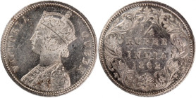 India British 1/4 Rupee 1862 
 India British 1/4 Rupee 1862 India: British India 1/4 Rupee 1862&nbsp; Victoria Silver KM#470

Grade: UNC