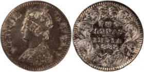 India British 2 Annas 1885 
 India British 2 Annas 1885 India: British India 2 Annas 1886 Victoria Silver KM#488&nbsp;

Grade: AU