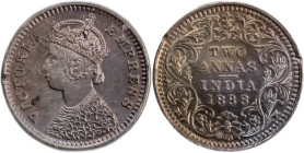 India British 2 Annas 1888 
 India British 2 Annas 1888 Victoria Silver KM#488

Grade: UNC