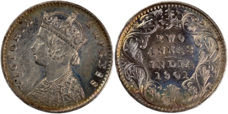 India British 2 Annas 1901 C 
 India British 2 Annas 1901 C India British India...