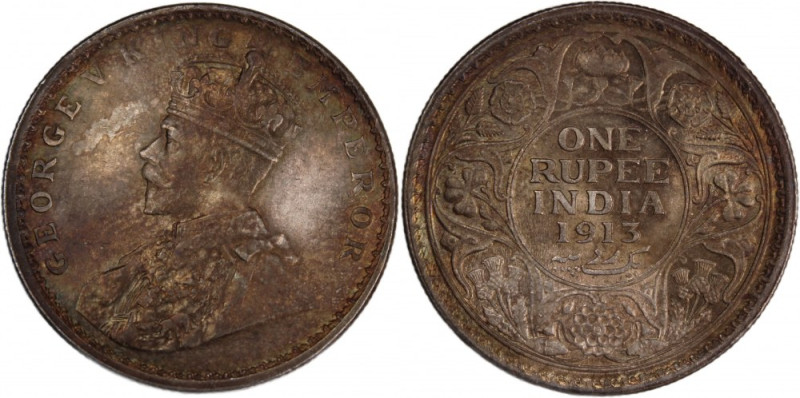 India British 1 Rupee 1913 
 India British 1 Rupee 1913 India: British India 1 ...