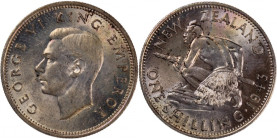 New Zealand 1 Shilling 1943 
 New Zealand 1 Shilling 1943 Silver KM#9 George VI 
Grade: UNC