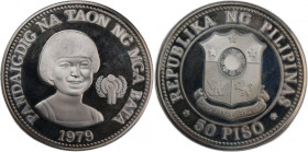 Philippines 50 Piso 1979 
 Philippines 50 Piso 1979 Silver KM#229 Year of the Child&nbsp;

Grade: PROOF