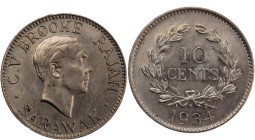 Sarawak 10 Cents 1934 H 
 Sarawak 10 Cents 1934 H Copper-Nikel KM#16 Charles V

Grade: AU