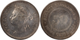 Straits Settlements 50 Cents 1899 
 Straits Settlements 50 Cents 1899 Straits Settlements (British Colony) 50 Cents 1899 Royal London Mint Victoria M...