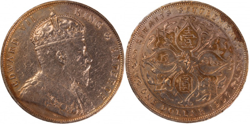 Straits Settlements 1 Dollar 1907 
 Straits Settlements 1 Dollar 1907 Edward VI...
