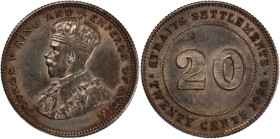 Straits Settlements 20 Cents 1926 
 Straits Settlements 20 Cents 1926 Silver KM#30b George V 
Grade: XF