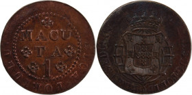 Angola 1 Macuta 18(??) 
 Angola 1 Macuta 18(??) Angola Portugal Angola 1 Macuta 18(??) Joao Prince Regent Copper KM#46 Weak Struck 
Grade: AU