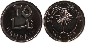 Bahrain 25 Fils 1965 (AH 1385) 
 Bahrain 25 Fils 1965 (AH 1385) Bahrein 25 Fils 1965 (AH 1385)&nbsp;Isa bin Salman Al Khalifa Copper-nickel KM#4

G...
