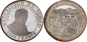 Chad 1000 Francs 1999 Jericho 
 Chad 1000 Francs 1999 Jericho Silver&nbsp; Forgotten Cultures - Jericho 

Grade: PROOF