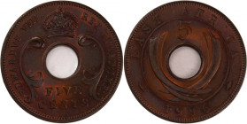 East Africa 5 Cents 1936 KN 
 East Africa 5 Cents 1936 KN East Africa 5 Cents 1936 KN&nbsp;Kings Norton Metal Company Mint Edward VIII Bronze KM#23
...