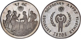 Ethiopia 20 Birr 1979 (EE1972) 
 Ethiopia 20 Birr 1979 (EE1972) Silver KM#54 Year of the Child 
Grade: PROOF