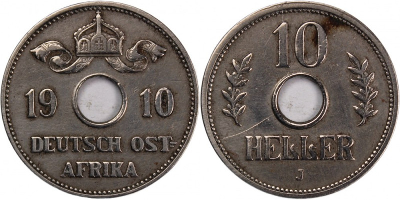 German East Africa 10 Heller 1910 
 German East Africa 10 Heller 1910 German Ea...