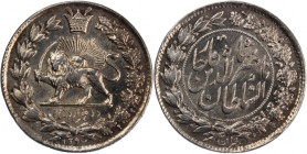 Iran 2000 Dinars 1879 (AH 1297) 
 Iran 2000 Dinars 1879 (AH 1297) Iran 2000 Dinars 1879 (AH 1297)&nbsp;Naser al-Din Shah Silver KM#904

Grade: UNC