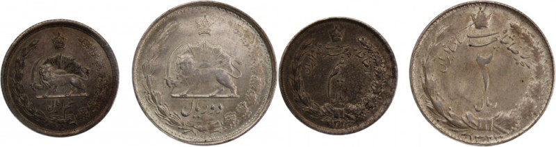 Iran 1/2 Rial 1933 (SH1312) & 2 Rials 1944 (SH1323) (Lot of 2 Coins) 
 Iran 1/2...