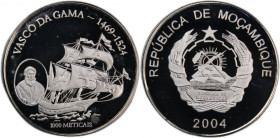 Mozambique 1000 Meticais 2004 
 Mozambique 1000 Meticais 2004 Silver KM#141 Vasco da Gama&nbsp; 
Grade: PROOF