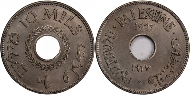 Palestine 10 Mils 1927 
 Palestine 10 Mils 1927 British Palestine (Israel) 10 M...