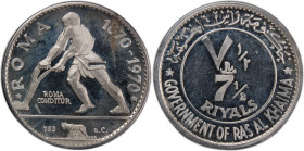 Ras al-Khaimah 7 1/2 Riyal 'Rome' 1970 
 Ras al-Khaimah 7 1/2 Riyal 'Rome' 1970 Ras al-Khaimah (United Arab Emirates) 7 1/2 Riyal 1970 'Centennial of...