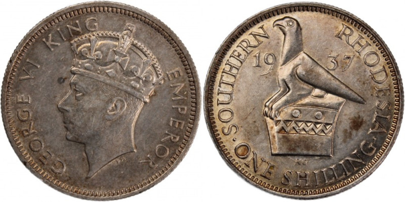 Southern Rhodesia 1 Shilling 1937 
 Southern Rhodesia 1 Shilling 1937 Silver KM...