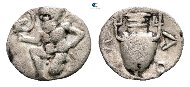 Islands off Thrace. Thasos circa 412-404 BC. 
Trihemiobol AR

12 mm, 0,54 g
...