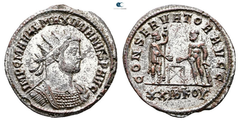 Maximianus Herculius AD 286-305. Siscia
Antoninianus Æ silvered

24 mm, 3,27 ...