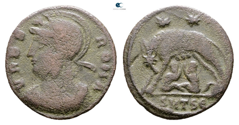 City Commemoratives AD 330-354. Thessaloniki
Follis Æ

18 mm, 2,18 g



F...