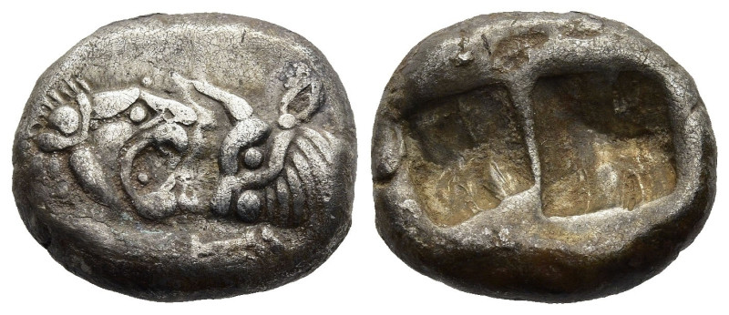 KINGS of LYDIA. Kroisos (Circa 564/53-550/39 BC).
AR Siglos (17mm 5,2g)
Obv: C...