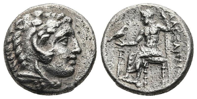 KINGS OF MACEDON. Alexander III 'the Great' (336-323 BC). Lampsakos.
AR Drachm ...