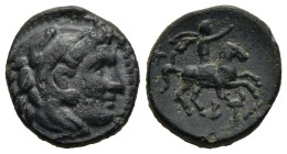 KINGS of MACEDON. Philip III Arrhidaios (323-317 BC). Pella
AE Bronze (15mm 2,38g)
Obv: Head of Herakles right, wearing lion skin
Rev: ΦΙ / BA. Hor...