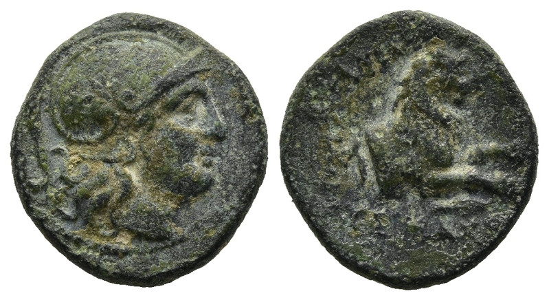 KINGS of THRACE. Lysimachos (305-281 BC). Lysimacheia.
AE Bronze (14,4mm 2,6g)...