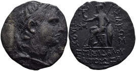 THRACIAN KINGDOM. Mostis (circa 139-100 BC).
AR Tetradrachm (31,2mm 15,06g)
Obv: Diademed, draped bust of Mostis right
Rev: ΒΑΣΙΛΕΩΣ / MOΣTΙΔOΣ. At...
