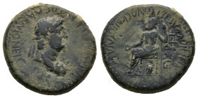PHRYGIA. Acmoneia. Nero (AD 54-68). Loukios Servenios Kapito, archon, with his wife Ioulia Severa
AE Bronze (20,2mm 4,2g)
Obv: ΝΕΡΩΝ(Α) ϹΕΒΑϹΤΟΝ ΑΚΜ...
