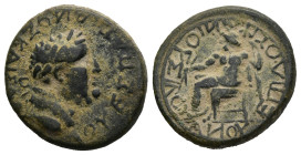 PHRYGIA. Amorium. Vespasian (AD 69-79). L. Vipsanius Silvanus, magistrate.
AE Bronze (18,5mm 3,79g)
Obv: ΟΥΕΣΠΑΣΙΑИΟΣ ΚΑΙΣΑΡ. Laureate head right.
...
