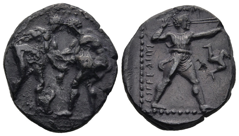 PAMPHYLIA. Aspendos. (Circa 380-325 BC)
AR Stater (21,2mm 10,58g)
Obv: Two nud...