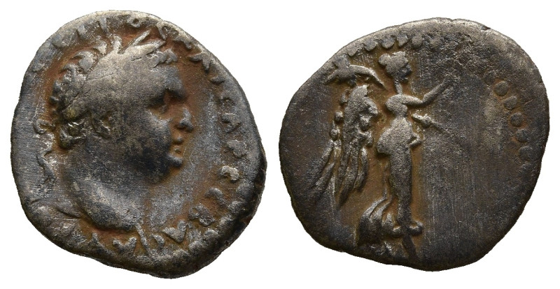 CAPPADOCIA. Caesarea. Titus (79-81 AD).
AR Hemidrachm (15mm 1,6g)
Obv: AYTOKPA...