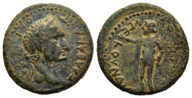 PHRYGIA. Cotiaeum. Galba (AD 68-69).
AE Bronze (19,5mm 4,5g)
Obv: ΓΑΛΒΑΝ ΑΥΤΟΚΡΑΤΟΡΑ. Laureate head of Galba, right
Rev: Zeus (?) standing, left, w...
