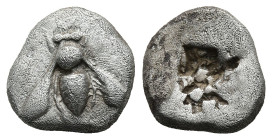 IONIA. Ephesos. (Circa 550-500 BC)
AR Hemidrachm (10,6mm 1,6g)
Obv: Bee
Rev: Rough incuse punch.
Karwiese Series V; SNG Kayhan 113-4 var. (drachms...