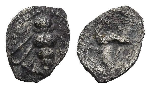 IONIA. Ephesos. (Circa 500-420 BC).
AR Tetartemorion (6,2mm 0,18g)
Obv: Bee.
...
