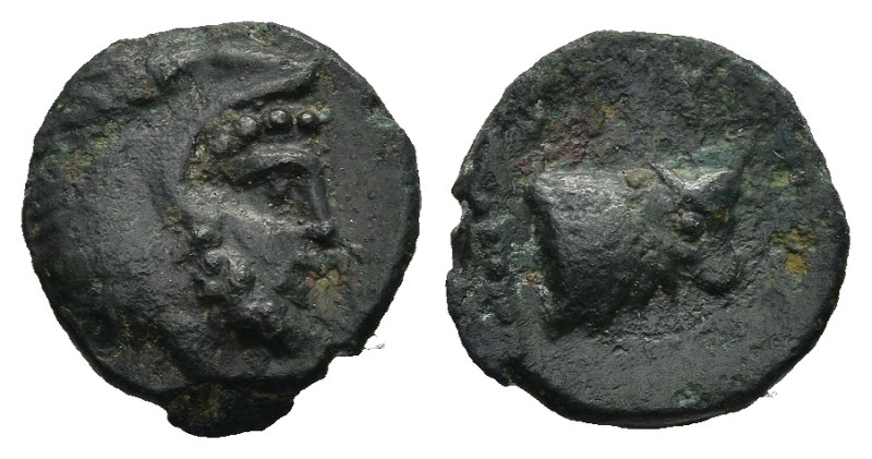 IONIA. Erythrai. (circa 400-370 BC).
AE Bronze (10,6mm 0,7g)
Obv: Head of Hera...