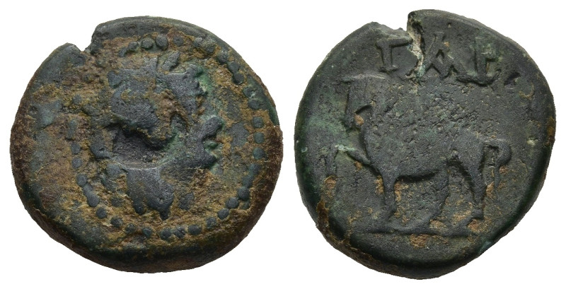 TROAS. Gargara. (400-284 BC).
AE Bronze (15mm 3.45g)
Obv: Laureate head of Apo...