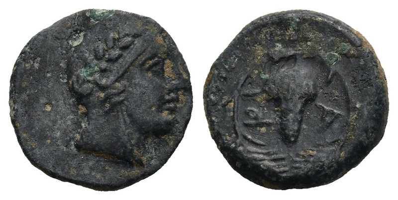 BITHYNIA. Kios. (Circa 350-300 BC).
AE Bronze (11,8mm 1,2g)
Obv: Head of Mithr...