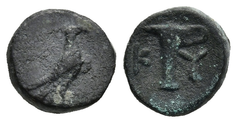 AEOLIS. Kyme. (Circa 320-250 BC).
AE Bronze (9,4mm 1,03g)
Obv: Eagle standing ...